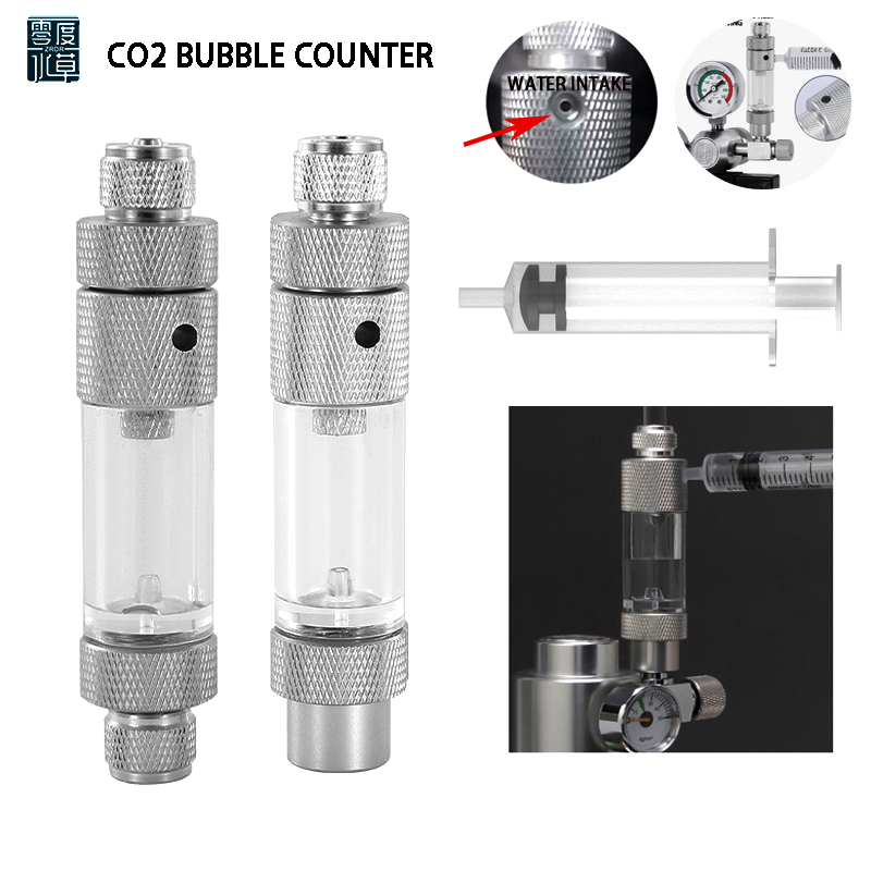 Aquaponics Fish Tank - Aquarium CO2 Bubble Meter Water Injection