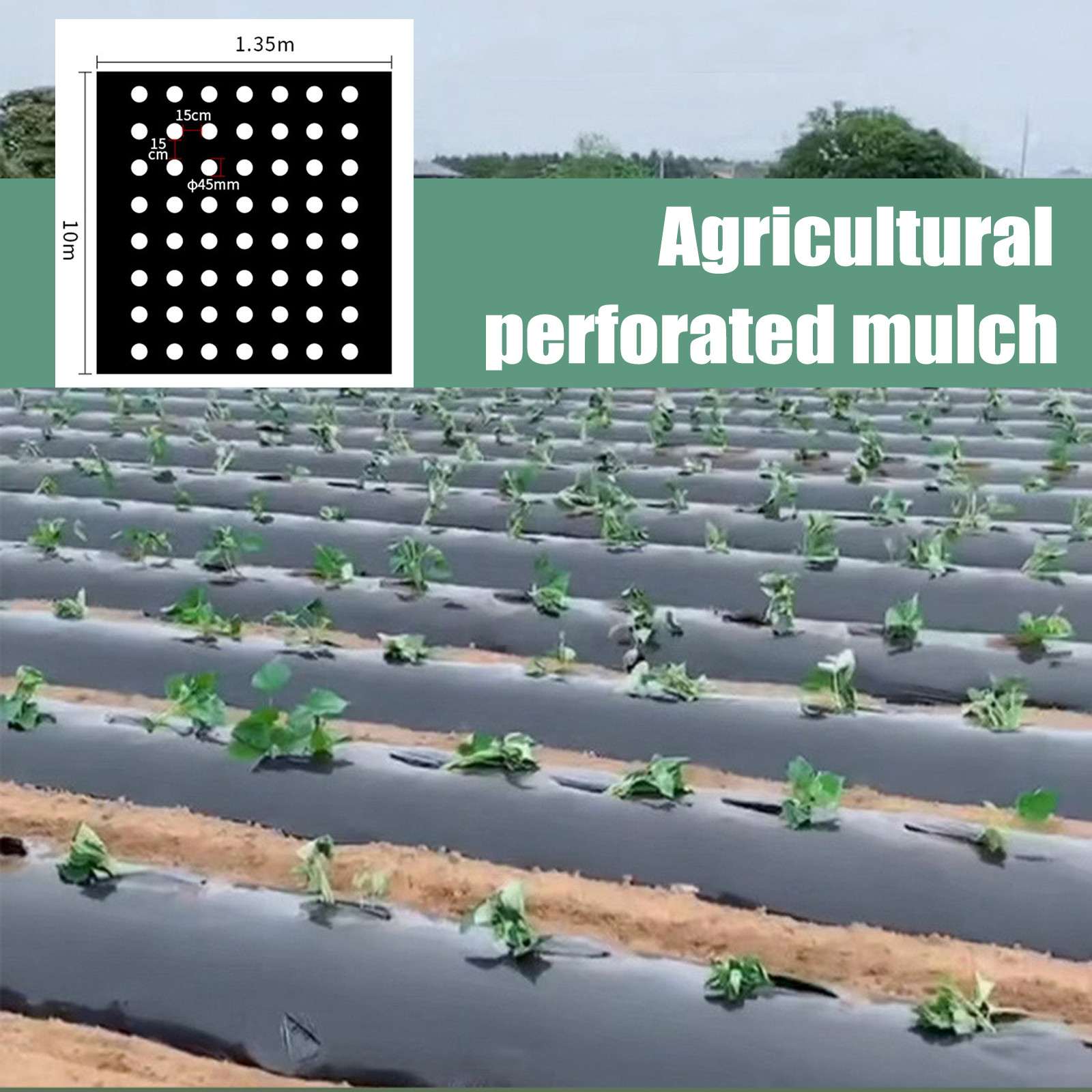 Gardening Tools For Weeds - PE Perforated Mulch Film Farm Items