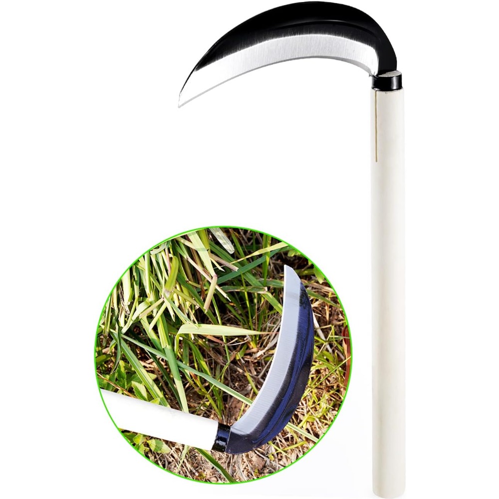 Gardening Hand Tools Japanese - Carbon Steel Grass Sickle 15 Inch