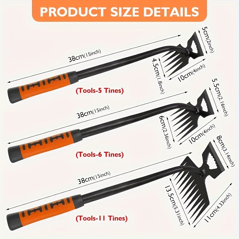 2 in 1 Garden Weeding Rake 5/6 - Gardening Tools To Remove Grass recension och pris