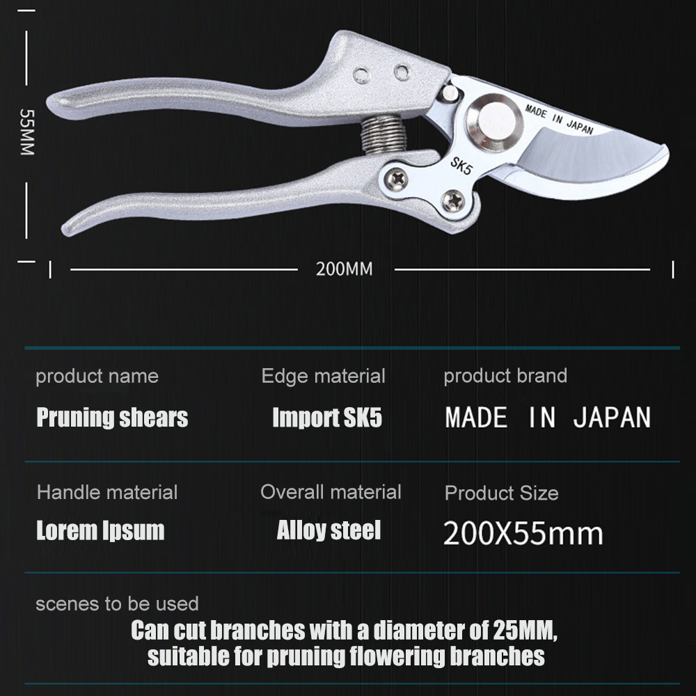 SK5 High Carbon Steel Garden P - Gardening Tools To Cut Branches recension och pris
