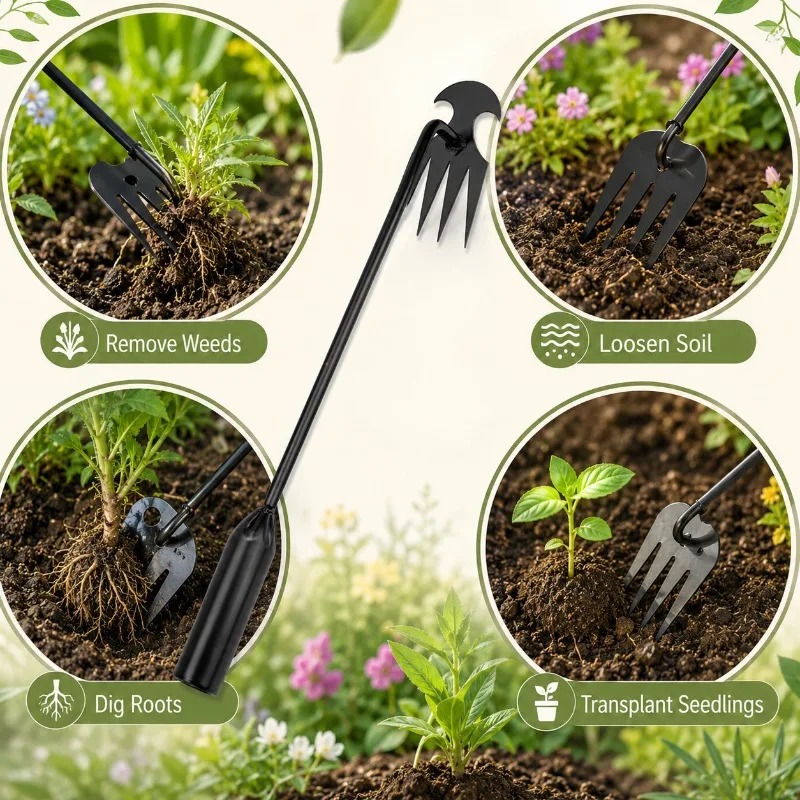 2 in 1 Garden Rake Manual Seed - Gardening Tools For Weeds recension och pris