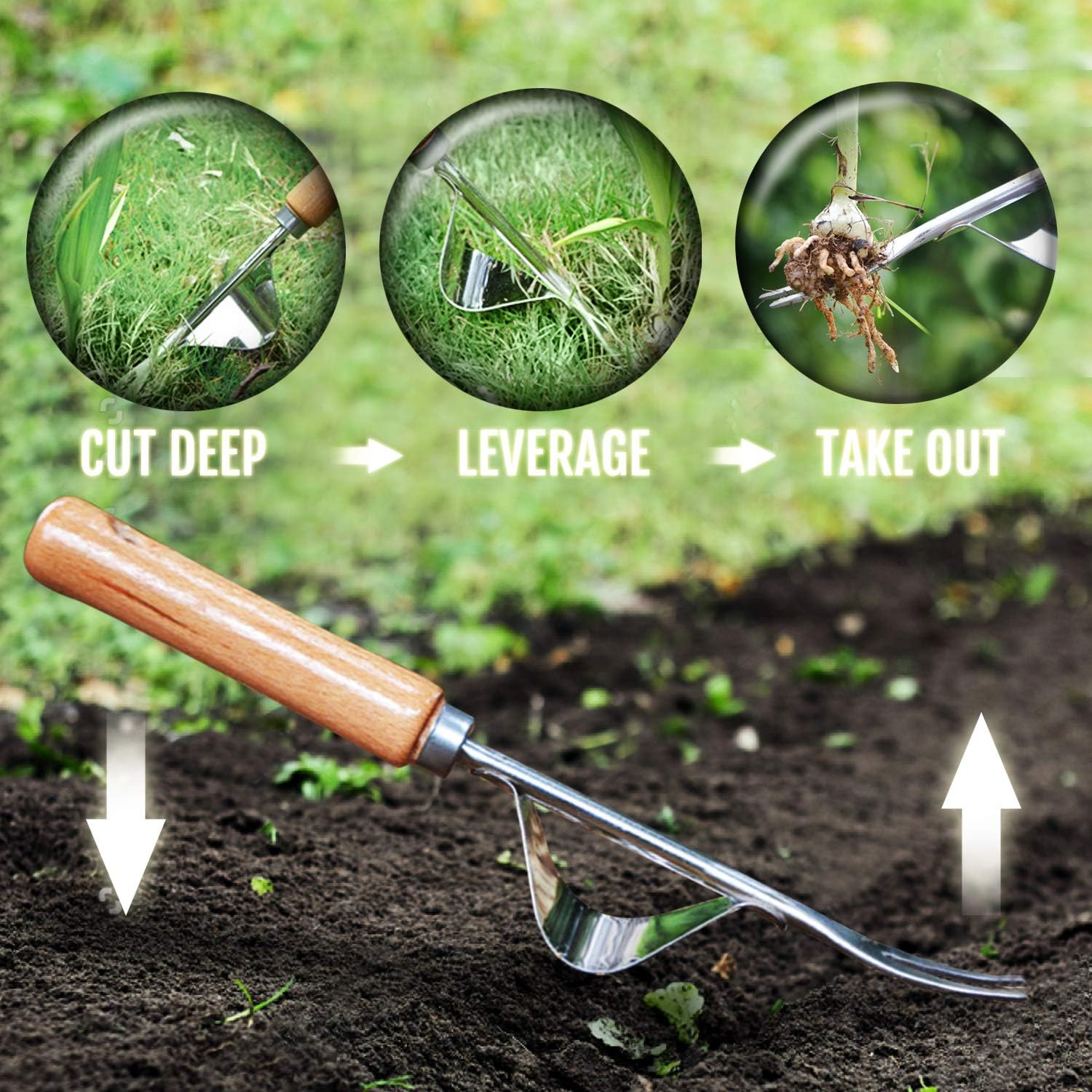 1/2PCS Manual Weed Remover V-S - Gardening Tools To Remove Grass recension och pris