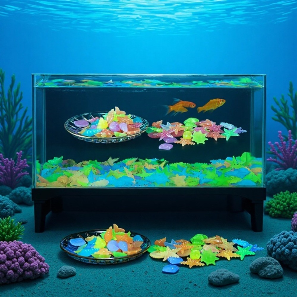 Glowing Luminous Ocean Stones  - Aquaponics Fish Tank recension och pris