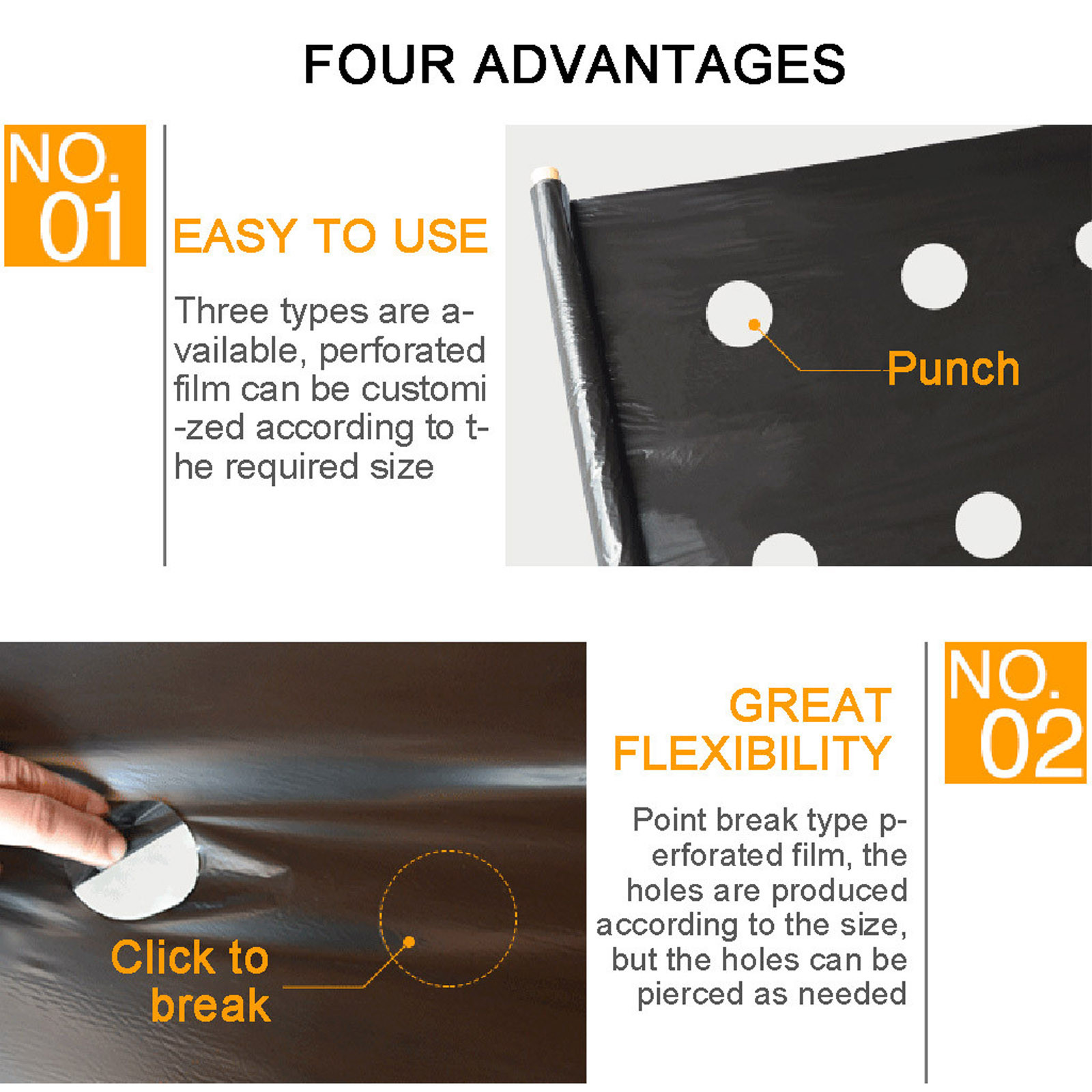 PE Perforated Mulch Film Farm  - Gardening Tools For Weeds recension och pris