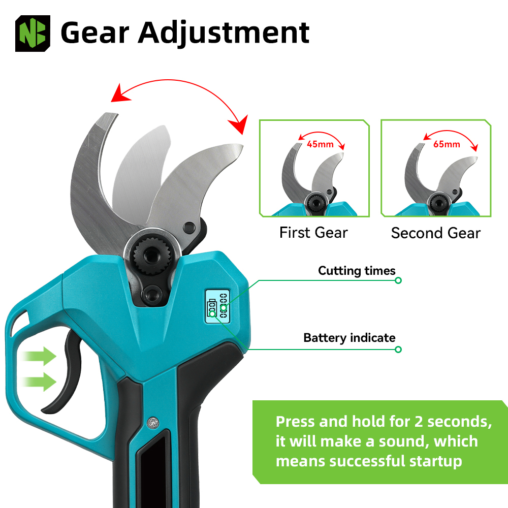 NEWBENY 65MM Cordless Electric - Pruning Shears recension och pris
