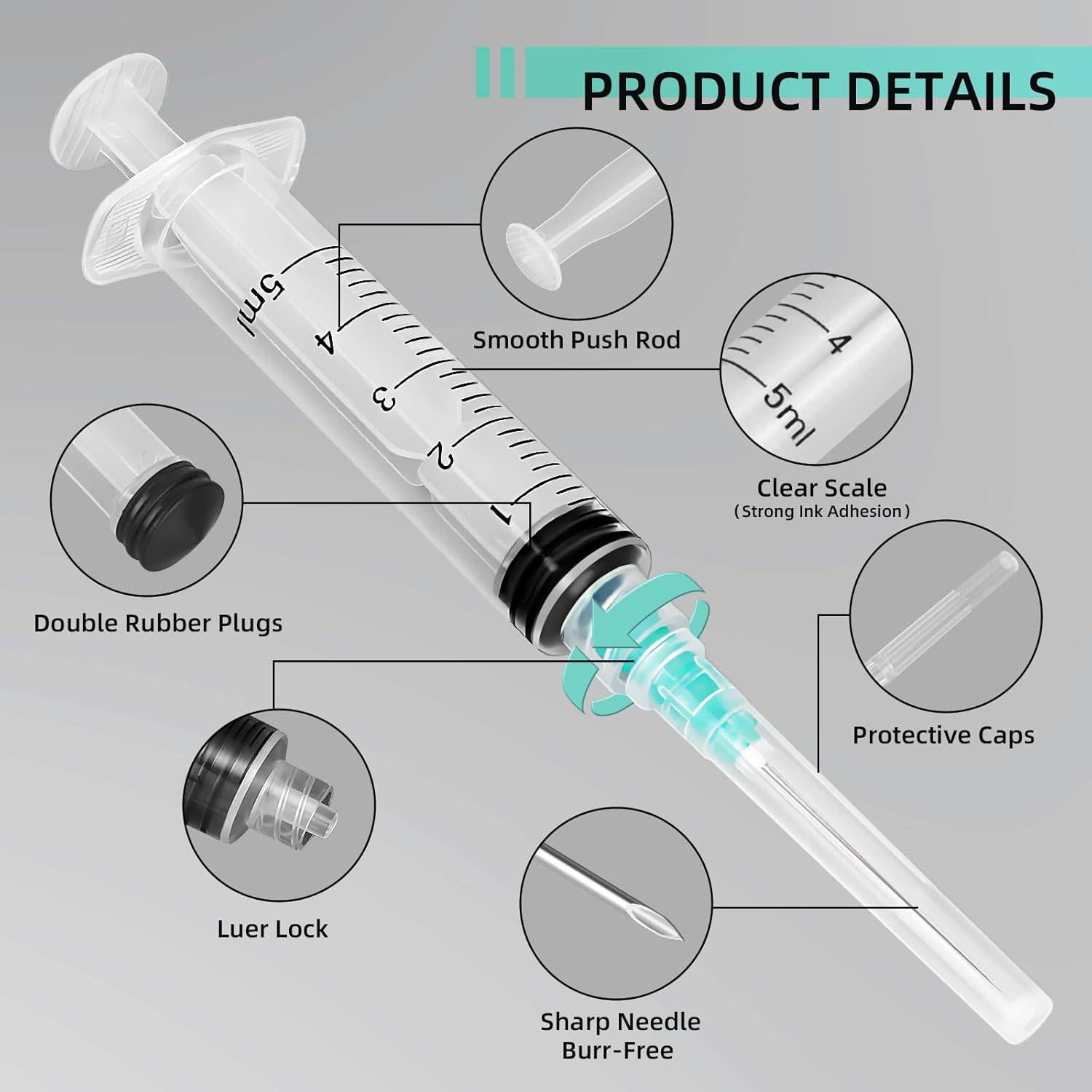 5ml Luer Lock Syringe, Suitabl - Aquaponics Fish Tank recension och pris