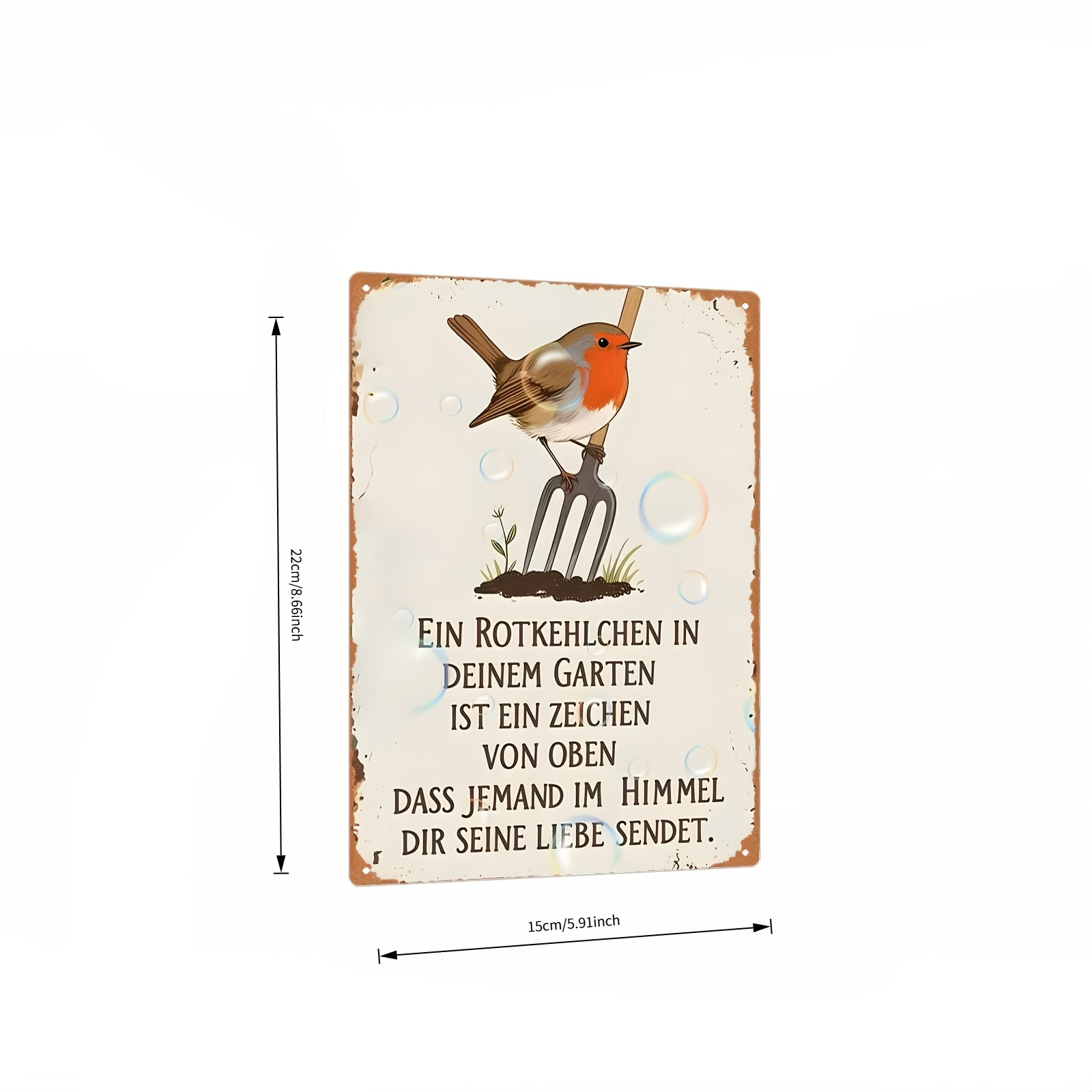 Vintage Wooden Sign Retro Bird - Gardening Tools German recension och pris